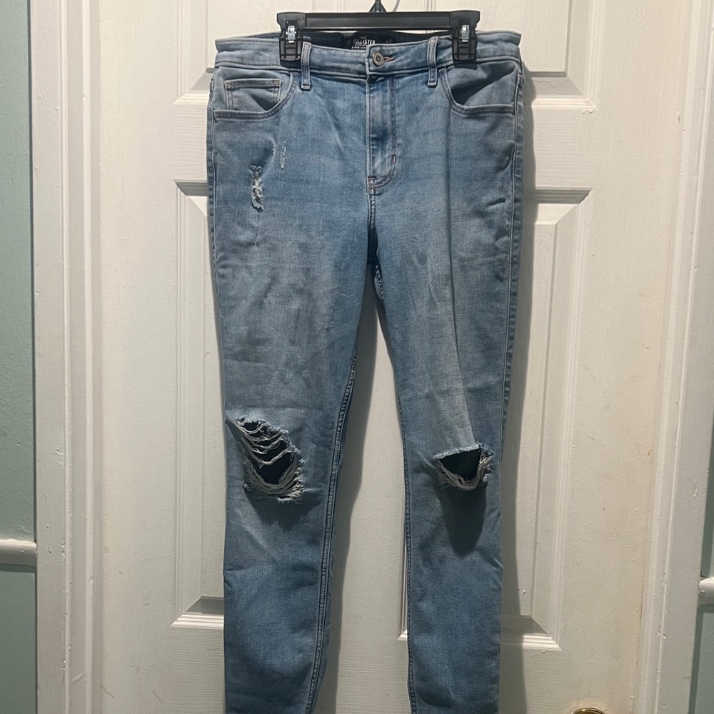 Hollister Light Blue Distressed Skinny Jeans